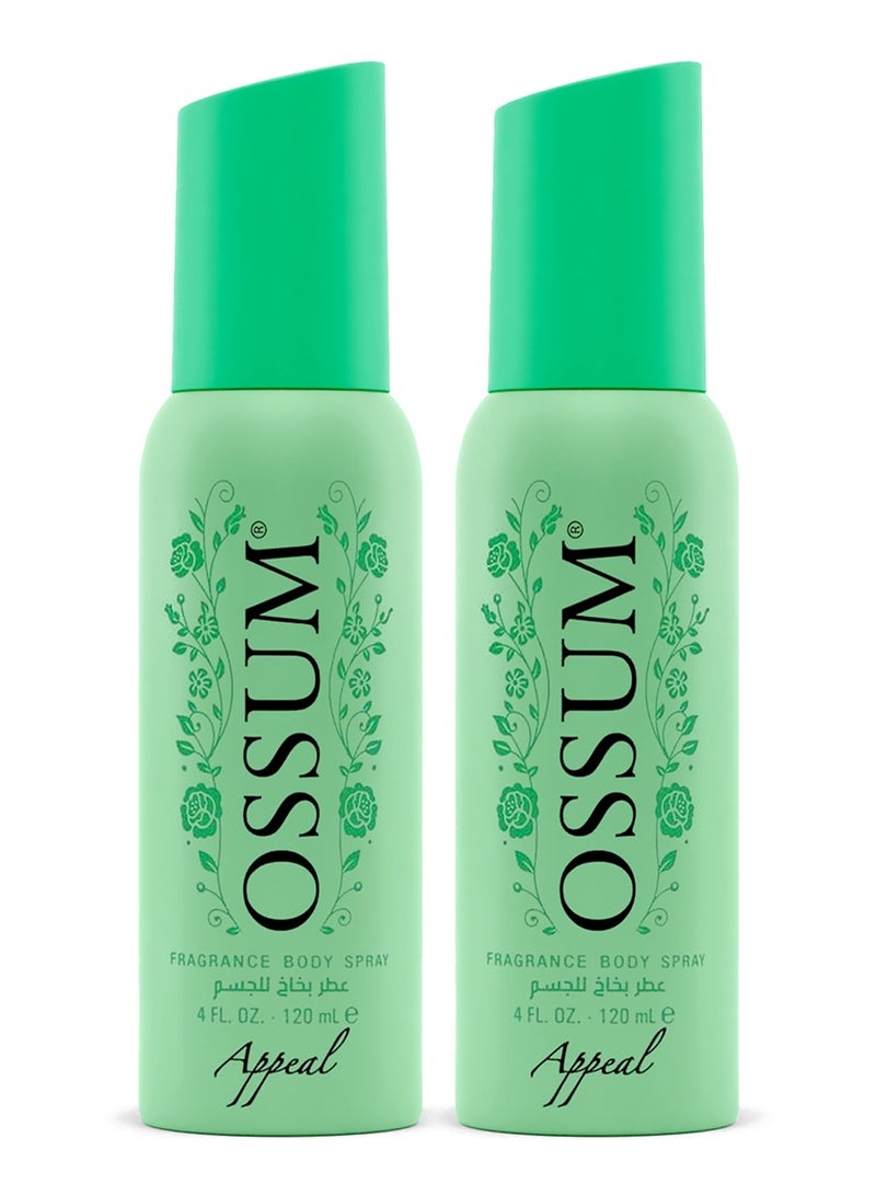 OSSUM Fragrance Body Spray 120ml - APPEAL - 2pcs