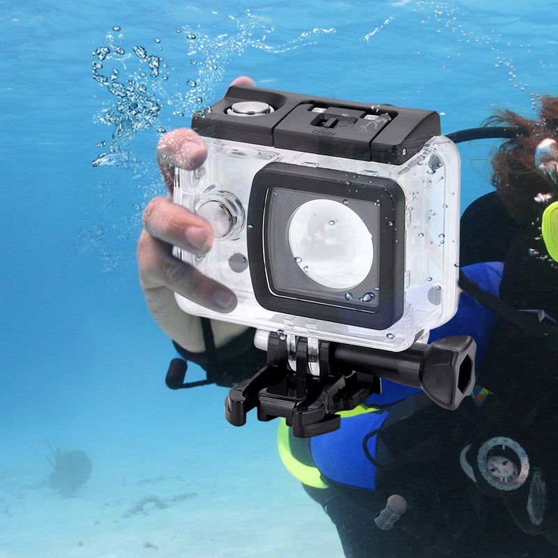 Transparent PC Stainless Steel Underwater Housing Case for SJCAM Action Cameras Deep Sea Protection - Image 5