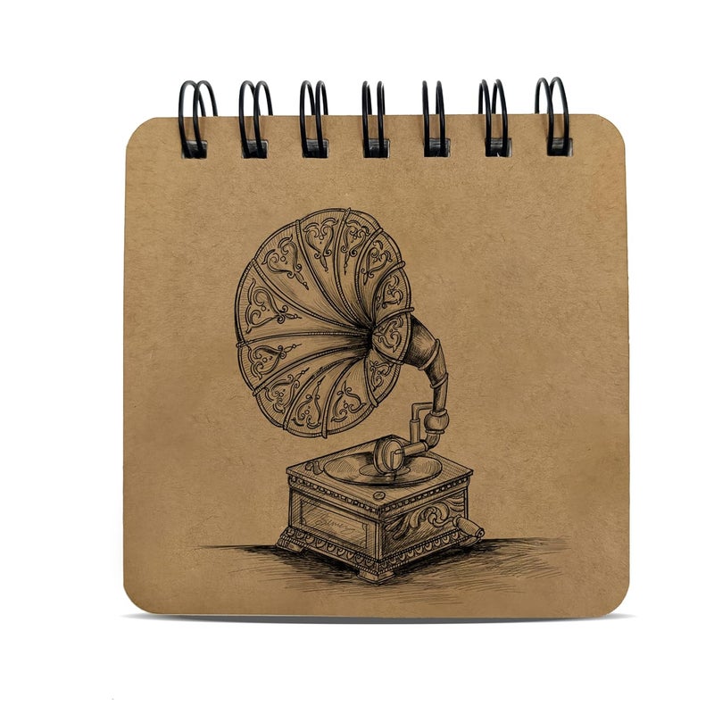 PAPERO Pocket Size Sketch Book | 140 GSM | (10.5 x 10.5 cm) | Pack of 3 | 40 Sheets Each | Wiro-Bound | Ideal for Quick Sketches, Doodles, and Travelers | Nature - Image 3