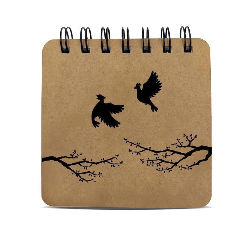 PAPERO Pocket Size Sketch Book | 140 GSM | (10.5 x 10.5 cm) | Pack of 3 | 40 Sheets Each | Wiro-Bound | Ideal for Quick Sketches, Doodles, and Travelers | Nature - Image 4