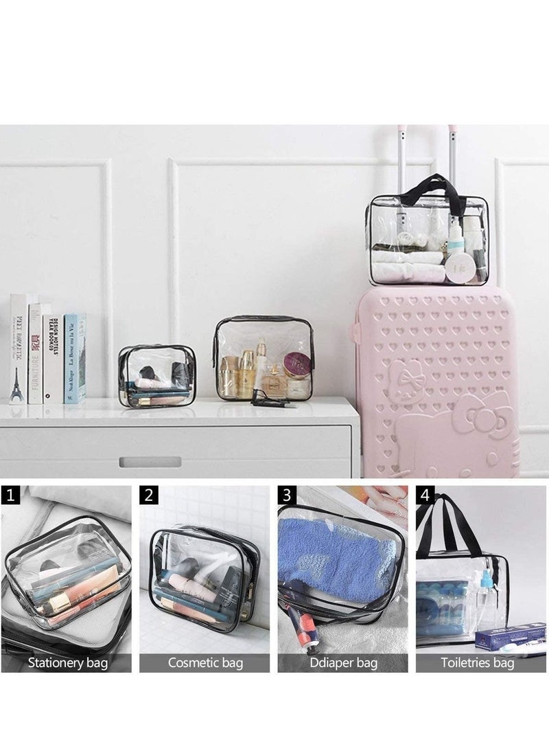 يوريفو حقيبة منظم المكياج من 3 قطع متعددة الأغراض مقاومة للماء شفاف / أسود - Image 2