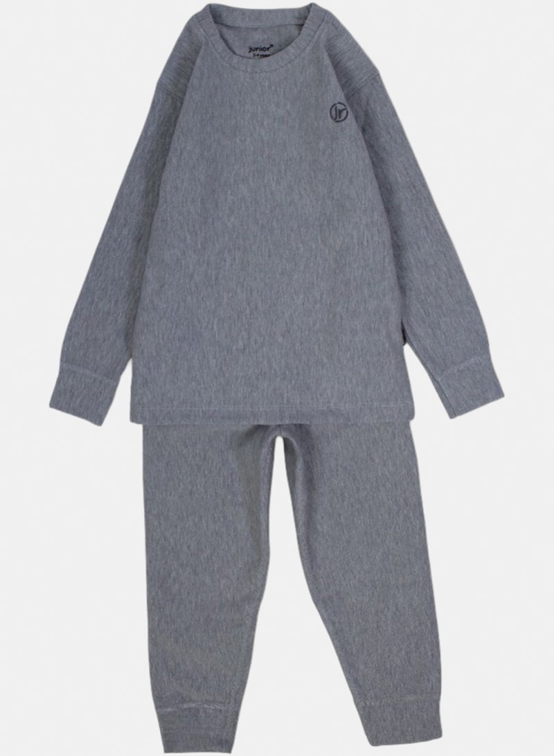 Unisex Cotton Thermal Set – Grey – 3-4y