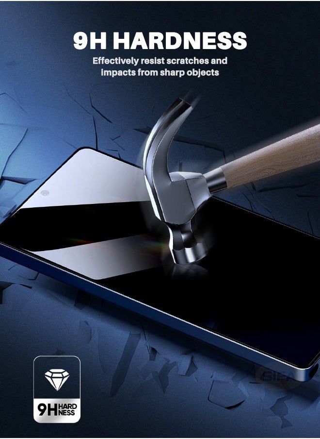 Glass - [2+2 PCS] Samsung Galaxy S25 Ultra Full Coverage Privacy Screen Protector with Camera Lens Protector, [30° Anti-Spy][9H Hardness][Ultrasonic Fingerprint Unlock][Anti Scratch][Bubble Free][Case Friendly] Protector Set for Samsung S25 Ultra 6.9 inch (Boxed, 2+2 Pack) - Image 1