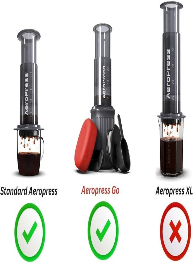 2POUR (عبوتان - 700 فلتر ورقي قياسي) فلاتر ورقية متوافقة مع ماكينة صنع القهوة Aeropress® / Aeropress® Go - نباتية، غير مبيضة، طبيعية - 2POUR® - Image 2