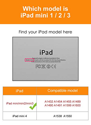 DTTO Mini Case for iPad mini 321 Not Compatible with Mini 5th Generation Ultra Slim Lightweight Smart Case Trifold Cover Stand with Flexible Soft TPU Back Auto SleepWakeBlack - Image 3