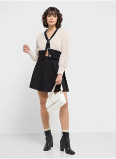 ONLY Color Block V-Neck Cardigan  - Image 4