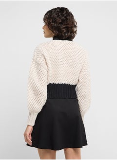 ONLY Color Block V-Neck Cardigan  - Image 2