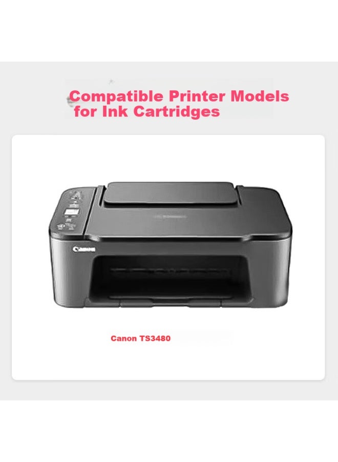 Huiwei Compatible Ink Cartridge For Canon Ts3480 Color Inkjet Student Home Office Printing Copying Photo Printer Cartridge Black High Capacity - Image 2