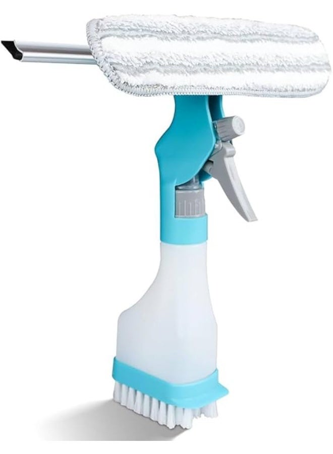The premium 4-in-1 glass cleaner makes cleaning windows, mirrors, marble, and surfaces easy and professional. It comes with a sprayer, sponge, rubber squeegee, and cleaning brush to remove dirt and stubborn stains - Image 1