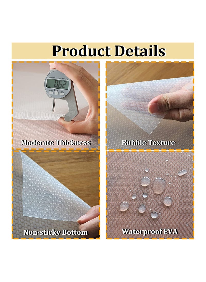 Home zone White Anti Slip Drawer Mat Roll Non Adhesive Liner for Kitchen Cabinet Shelf Organizer Home Office Use - Image 2