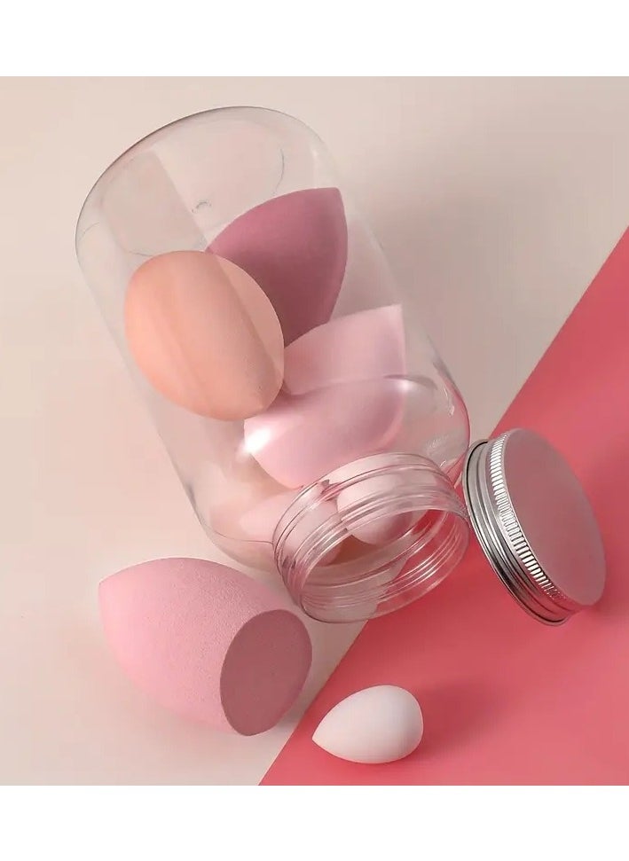 ORiTi - 7Pcs Makeup Sponge Beauty Blender Set With 1 Storage Box Soft Wet Ad Dry Use Blender Sponge For Liquid Cream And Powder - Purple - Image 1