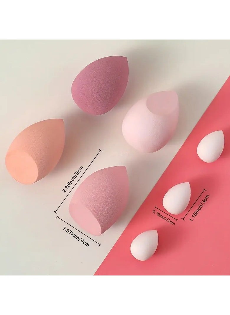 ORiTi 7Pcs Makeup Sponge Beauty Blender Set With 1 Storage Box Soft Wet Ad Dry Use Blender Sponge For Liquid Cream And Powder - Purple  - Image 3