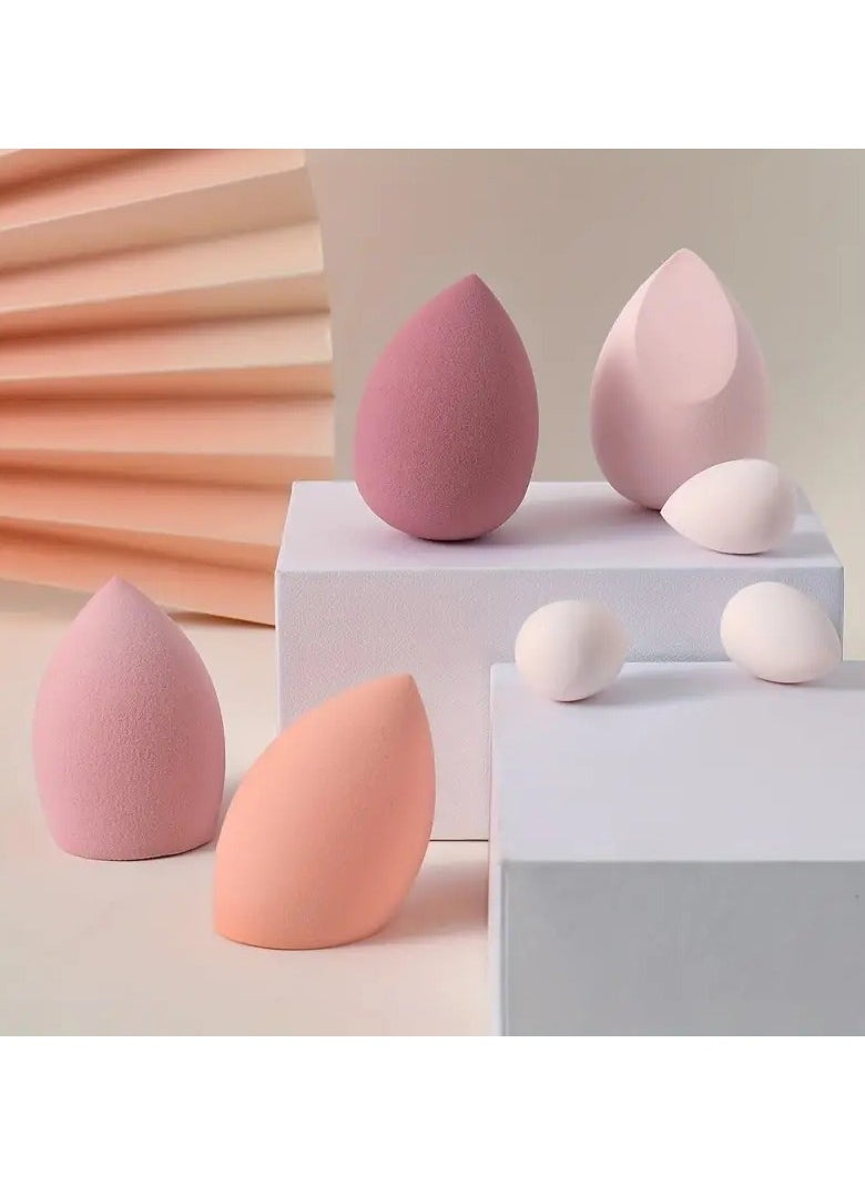 ORiTi 7Pcs Makeup Sponge Beauty Blender Set With 1 Storage Box Soft Wet Ad Dry Use Blender Sponge For Liquid Cream And Powder - Purple  - Image 4