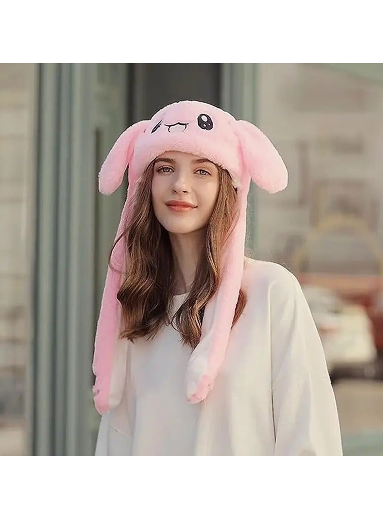 Gonice Glowing Plush Moving Rabbit Hat, Funny Glowing And Ear Moving Bunny Hat Cap  - Image 3