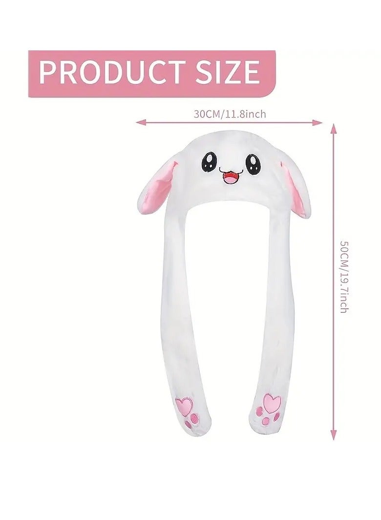Gonice Glowing Plush Moving Rabbit Hat, Funny Glowing And Ear Moving Bunny Hat Cap  - Image 2