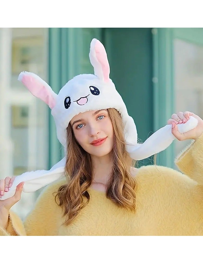 Gonice Glowing Plush Moving Rabbit Hat, Funny Glowing And Ear Moving Bunny Hat Cap  - Image 4