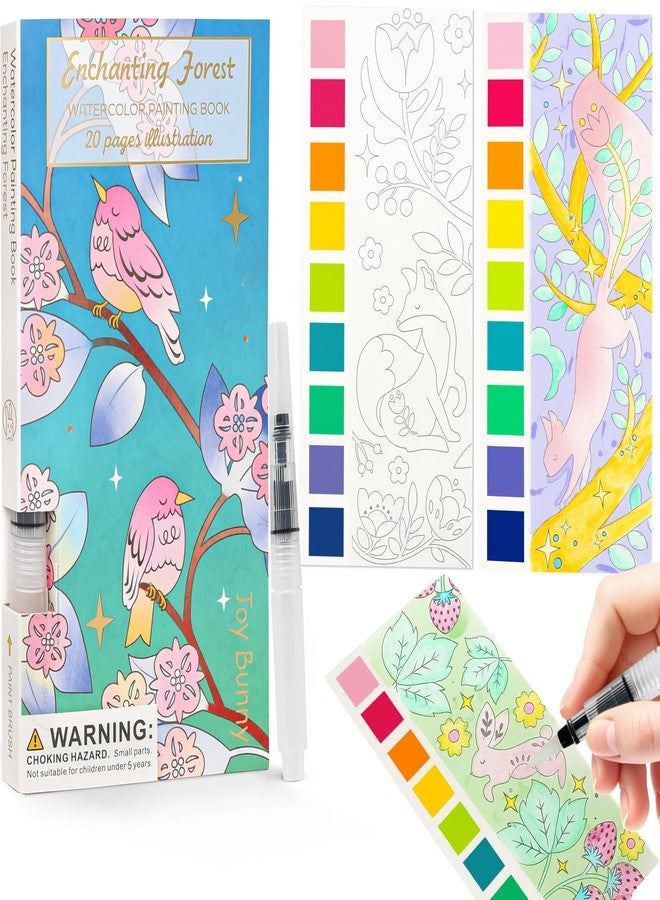 JCREN Watercolor Painting Books, Pocket Watercolor Painting Coloring Kit, Paint with Water Bookmarks Travel Activity Party Favors for Kids Toddlers Gifts for Boys and Girls - Image 1