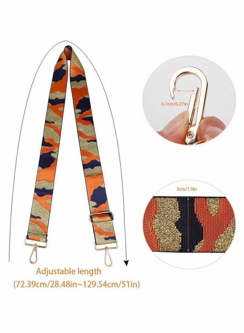 Captaintech Wide Shoulder Strap, Adjustable Crossbody Handbag Strap Guitar Style Cross Body Handbag Purse Strap Replacement Shoulder Bag Strap Belt for Crossbody Canvas Bag Handbag - Image 2