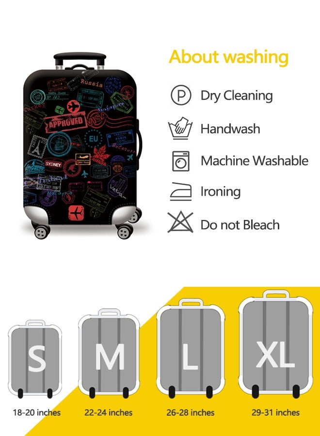 HomarKet Travel Luggage Cover Washable Suitcase Cover Suitcase Protector Anti-scratch Suitcase Cover Fits 18-32 Inch Luggage - Image 5