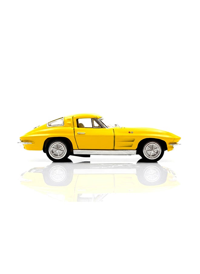 Kinsmart 1:36 1963 Corvette Sting Ray Die-Cast Model Car – Pull Back Toy for Kids & Collectors - Image 3