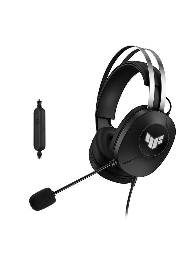 ASUS TUF Gaming H1 Gen II Wired Gaming Headset, 40mm Essence Drivers, USB-A, Virtual 7.1 Surround Sound, Lightweight 297g, Metal Suspension Headband, Alcohol-Resistant Ear Cushions, Inline Controls for Volume/Mic/7.1 Toggle, PC & PlayStation 4/5 Compatible | 90YH044B-BHUA00 - Image 2