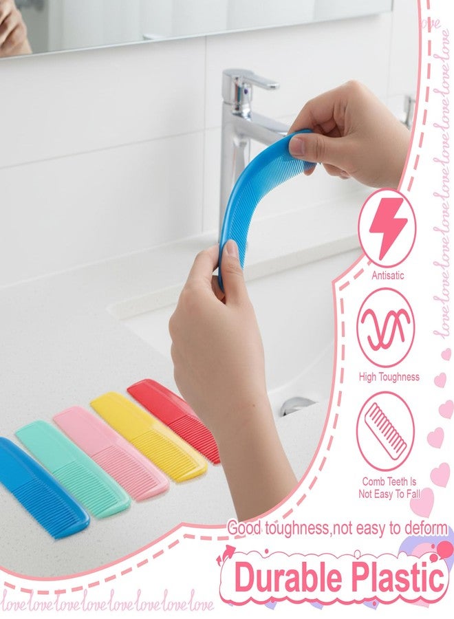 AOZUO 150 Pack Combs Bulk for Women, 6 Colors Plastic Pocket Hair Combs Set Bulk Travel Combs Dual Teeth Design for Styling Homeless Hotel Shelter Nursing Home Charity - Image 4