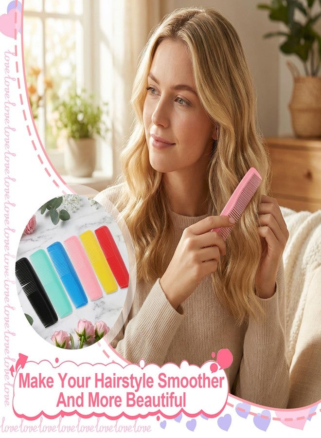 AOZUO 150 Pack Combs Bulk for Women, 6 Colors Plastic Pocket Hair Combs Set Bulk Travel Combs Dual Teeth Design for Styling Homeless Hotel Shelter Nursing Home Charity - Image 5