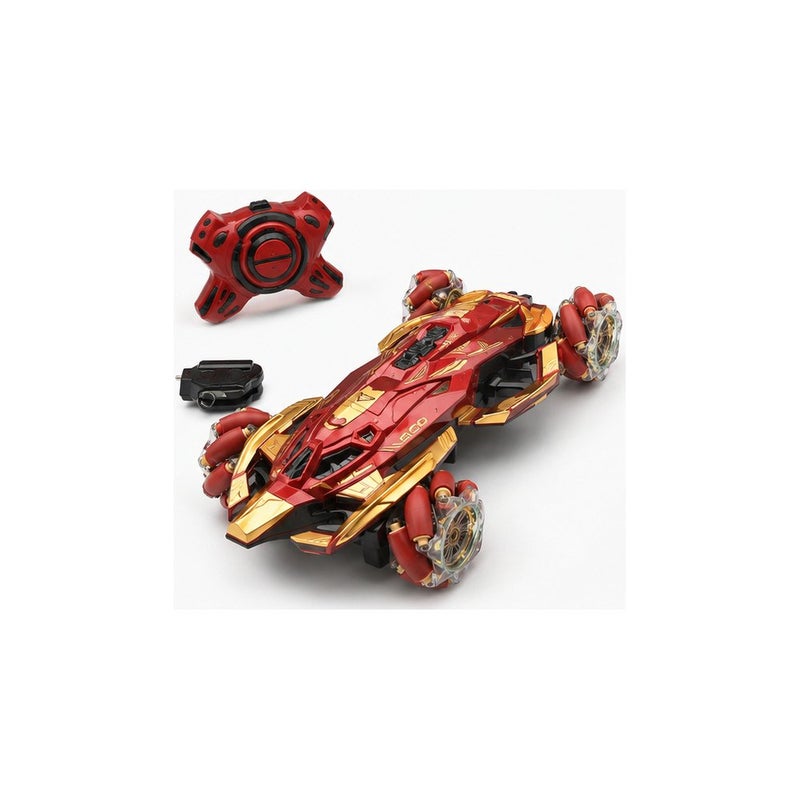 Splay Remote-Controlled Stunt Car Toy for Young Players, Red and Gold RC Vehicle with Controller | Remote Adventure - Image 1