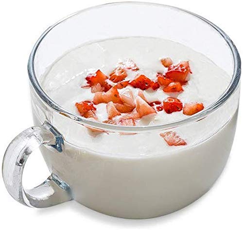 miRim Big Glass Coffee Mug for Milk, Green Tea, Soup (480 ml) - Transparent (2) - Image 2