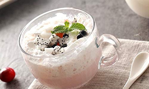 miRim Big Glass Coffee Mug for Milk, Green Tea, Soup (480 ml) - Transparent (2) - Image 3