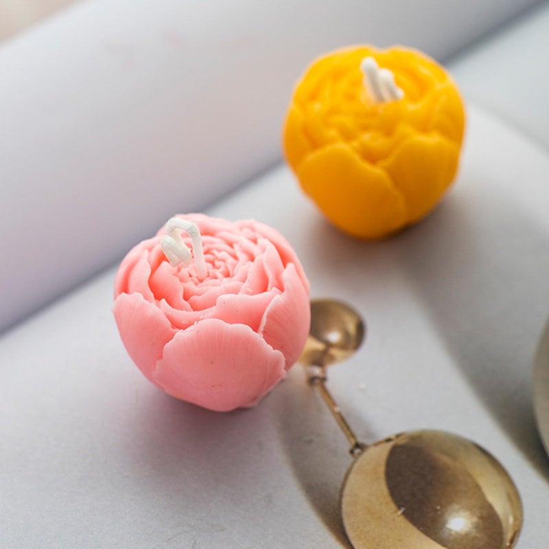 SOFTCREATO Rose Bud Shape Candle Molds I 3D Peony Flower Silicone Wax Mould I for DIY Handmade Ornament Chocolate, Dessert, Cake Decor, Aromatherapy, Soap, Resin Casting, Art Craft - 1 Cavity (B) - Image 2