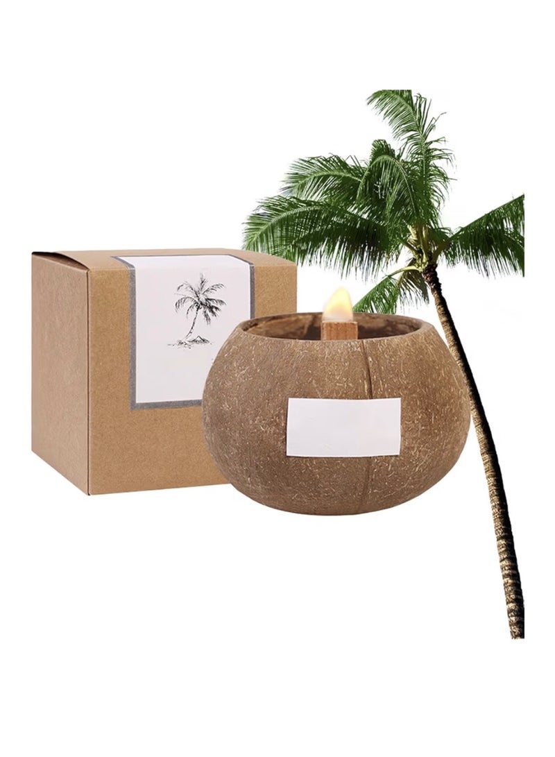 CAPRI COOL Handmade Coconut Candle - Natural Soy Wax Scented with Wooden Wick, Hand-Poured Aromatherapy Candle for Relaxation, Home Decor & Gifts for women - Image 1