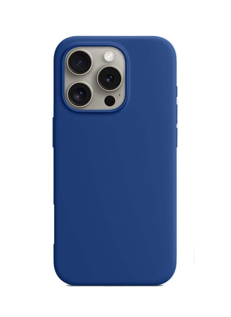 Apple iPhone 16 Pro Max 2024 Premium Liquid Silicone Case Cover - Navy Blue