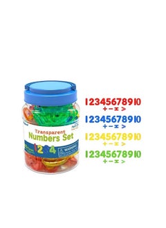 Generic Mini jar set transparent number set children Montessori educational toy kids math learning teaching aids number shape cognitive color sorting counting and sequencing for children 