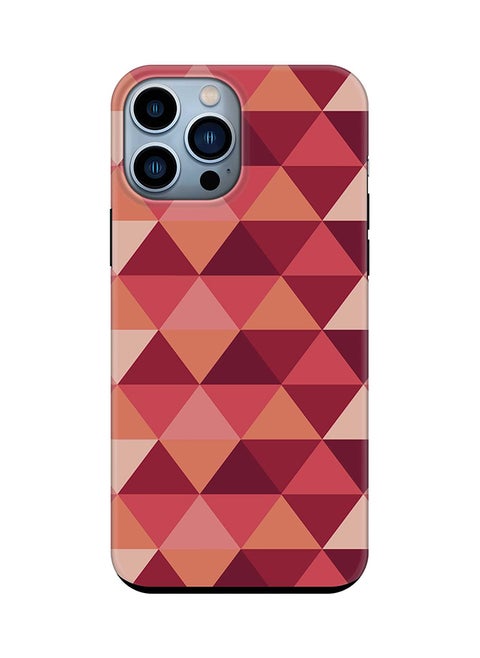 Tough Pro Case for iPhone 15 Pro Max Dual Layer Hybrid PC TPU Customized Mobile Cover Matte Finish Phone Case - Topsy Turvy Triangles