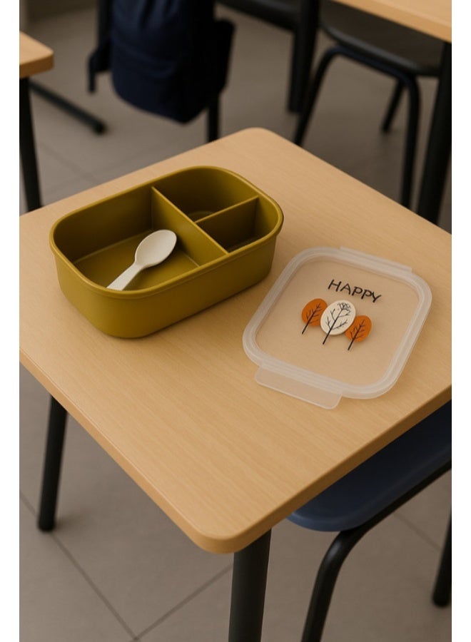 AREEN 3-Compartment Lunch Box – Perfectly Sized for Meals, Leak-Proof, Dishwasher Safe, and BPA-Free - Image 1