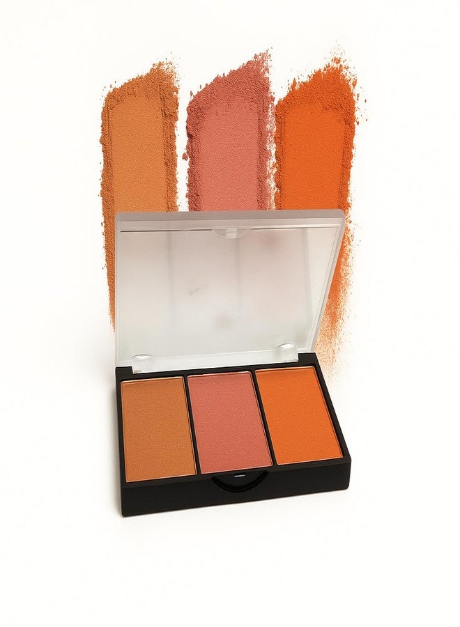MEGAGA USA Cheeky Trio Bronzer, Blusher & Highlighter Powder Palette - Image 1