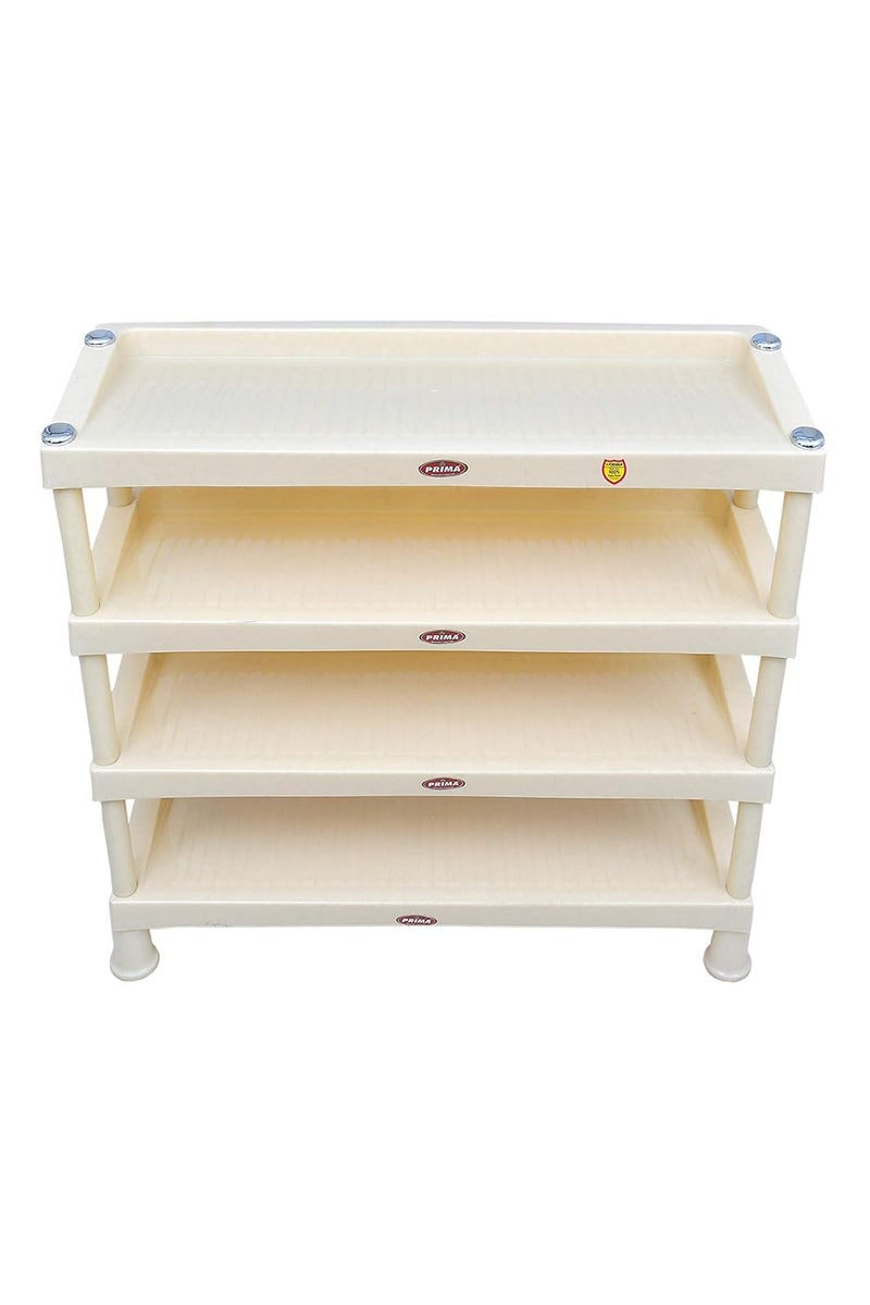 Prima Plastic Shoe Rack Storage Organizer Shelves for Home Living Room Bedroom 4 Shelves - Image 4