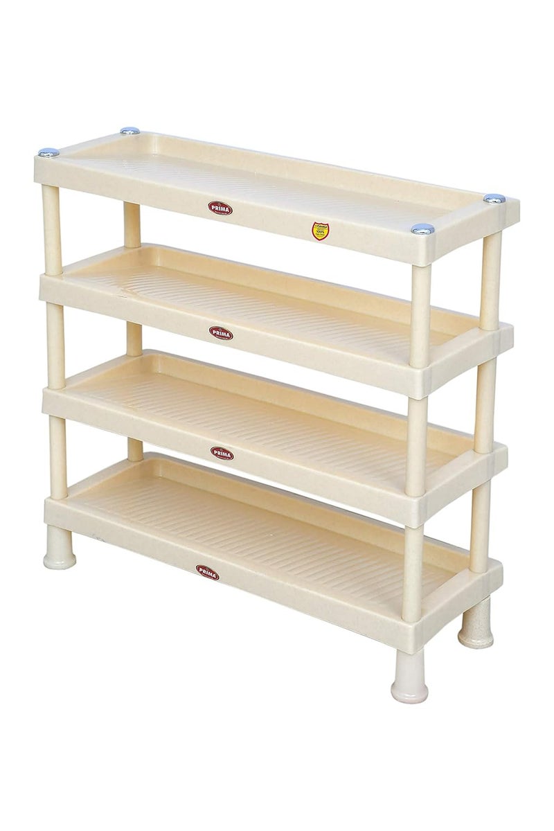 Prima Plastic Shoe Rack Storage Organizer Shelves for Home Living Room Bedroom 4 Shelves - Image 3