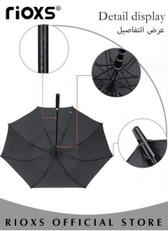 RIOXS Extra Large Size Automatic Open Double Layer Golf Umbrellas Waterproof Windproof  Sun Rain Protection Umbrella with Comfortable Handle  - Image 3