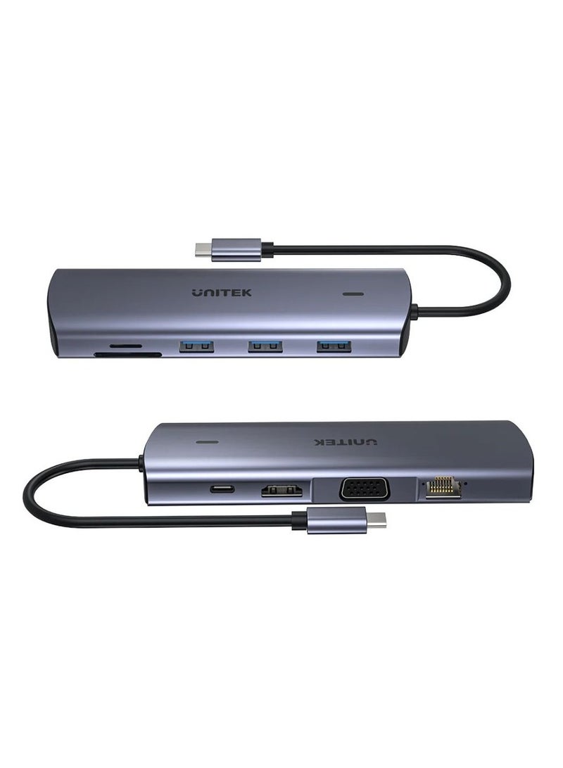 UNITEK "UNITEK 9-in-1 USB-C Hub: Dual Display, Dual Card Reader, 100W PD, and Seamless Connectivity for All Devices"  - Image 3