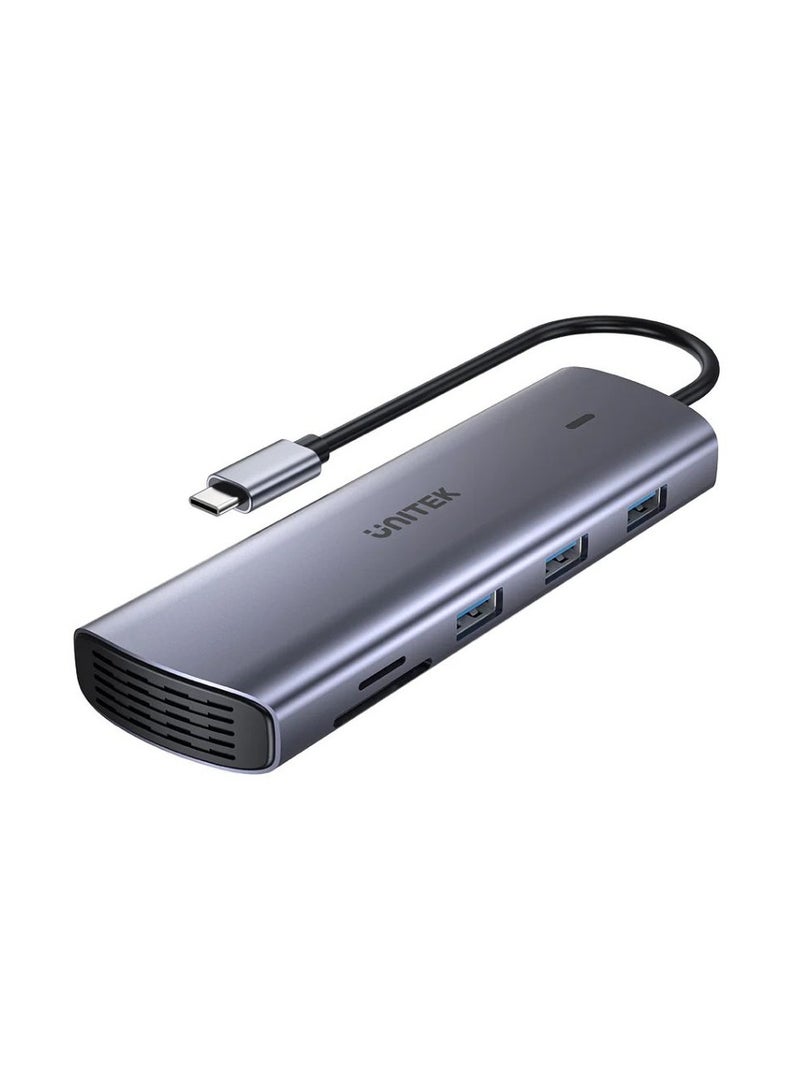 UNITEK "UNITEK 9-in-1 USB-C Hub: Dual Display, Dual Card Reader, 100W PD, and Seamless Connectivity for All Devices"  - Image 2
