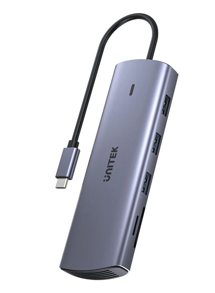 UNITEK "UNITEK 9-in-1 USB-C Hub: Dual Display, Dual Card Reader, 100W PD, and Seamless Connectivity for All Devices"  - Image 1