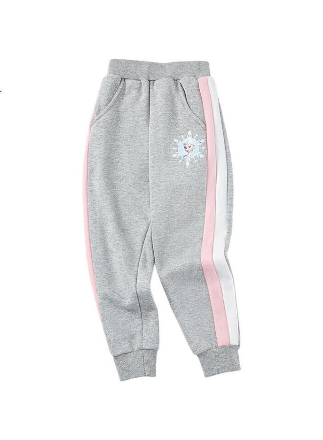 Disney Girls' Spring Elsa Princess Children'S Sports Pants Girls' Trousers Long Pants Jxaf5060D-1 Grey 150 - Image 2