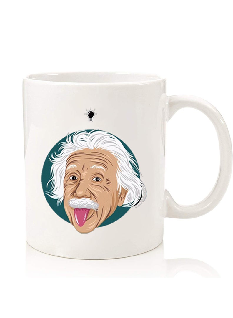 Theodor Premium Quality Two Sided Printed Coffee Mug Tea Cup For Home Office, Kids Men Women Einstein idea - Image 1