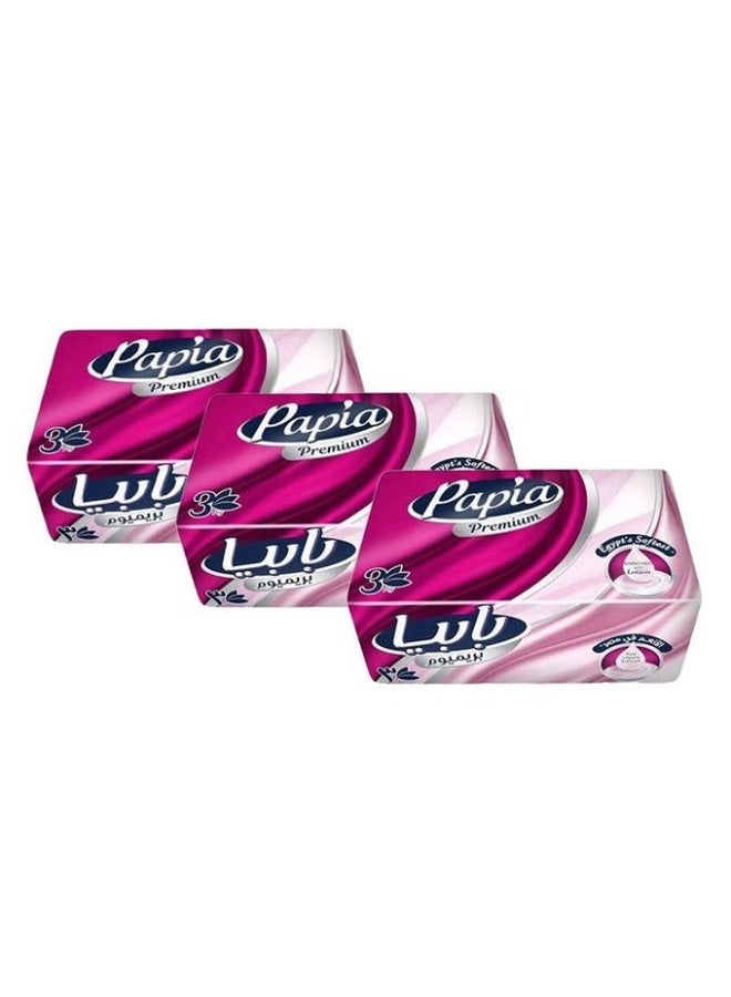 بابيا مناديل وجه ناعمة حريرية 500 (3 قطع) - Image 1