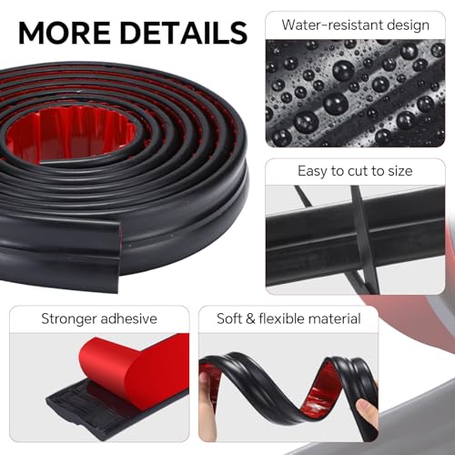 Innconee 118 Inch x 1.57 in Peel and Stick Wall Molding Trim Black Chair Rail Panel Flexible Self Adhesive 3D Crown Moulding Trim for DIY Home Wall Decor Mirror Protection Door Cabinet Frame (Stylish) - Image 3