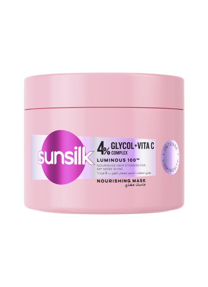Sunsilk Nourishing Mask Luminous100 Nourishes Hair Strands For 5X More Shine 220ml - Image 1