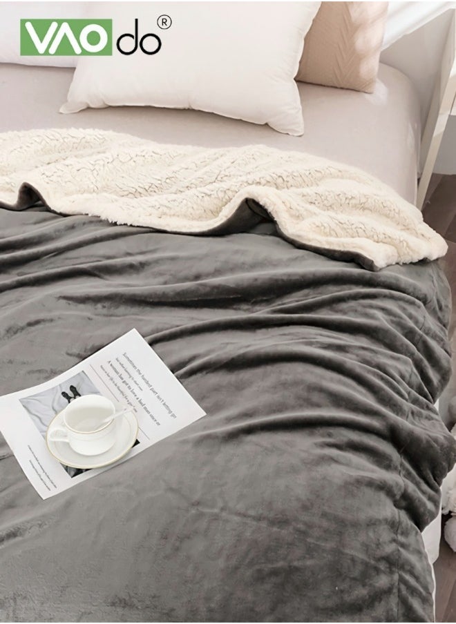 VAOdo Fleece Blanket Super Soft King Size Fleece Throw Blanket Warm and Cozy Reversible Plush Suitable for Office Bedroom Living Room 180*200cm  - Image 5
