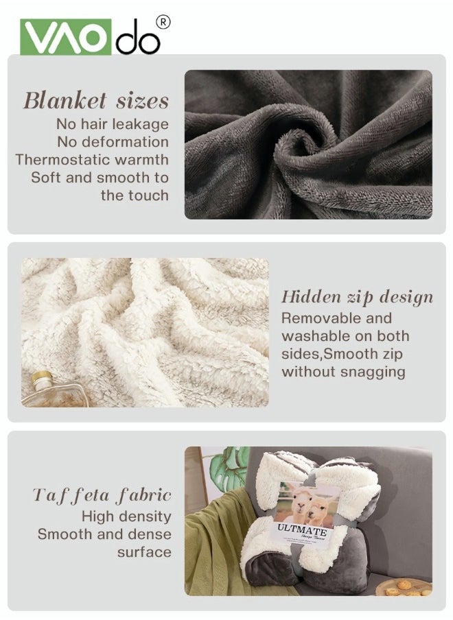 VAOdo Fleece Blanket Super Soft King Size Fleece Throw Blanket Warm and Cozy Reversible Plush Suitable for Office Bedroom Living Room 180*200cm  - Image 3